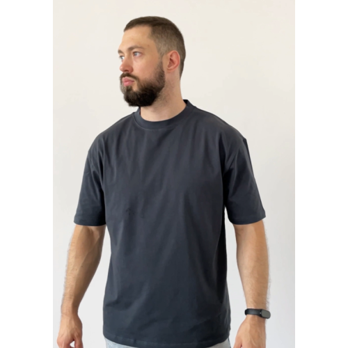 Однотонна футболка оверсайз Oversize чоловіча 190гр. базова під принт СДВУ