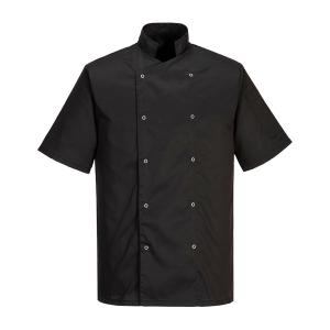 Кітель кухарський Comfortable cooking M05 чоловічий з коротким рукавом (застібки - кнопки)
